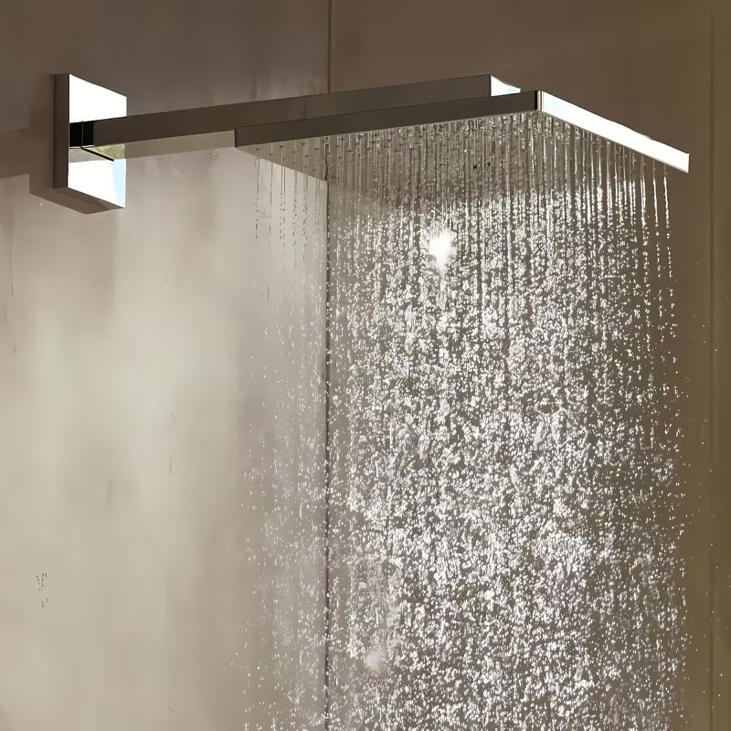 Hlavová sprcha Hansgrohe Raindance E 300 se sprchovým ramenem v chromu, hranatý sprchový disk 300 × 300 mm