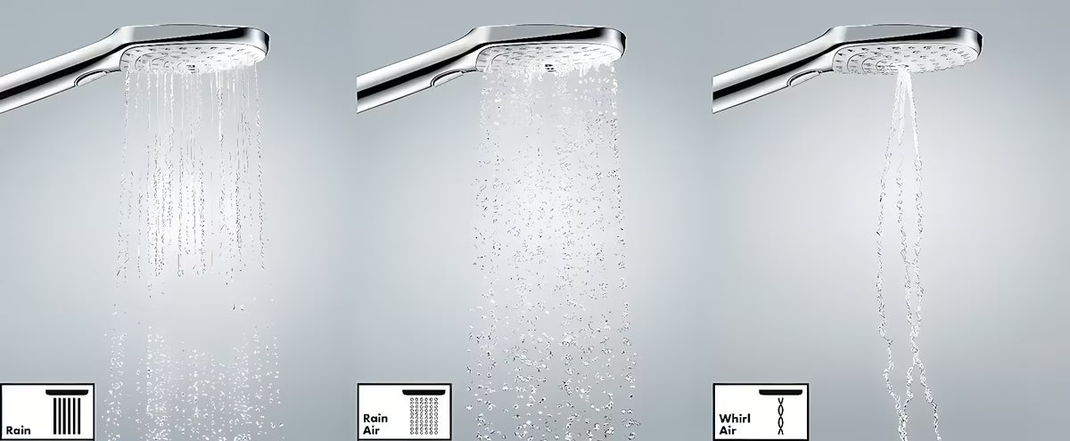 Chromový vanový sprchový set Hansgrohe Raindance Select S s ruční sprchou 125 mm, držákem a hadicí 1,60 m.