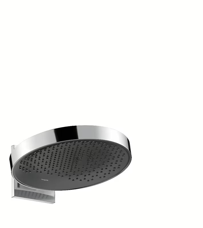 Hlavová sprcha Hansgrohe Rainfinity 360 v chromu s antracitovým sprchovým diskem a proudem PowderRain.