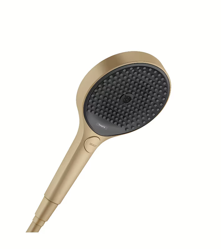 Ruční sprcha hansgrohe Rainfinity 130 3jet v kartáčovaném bronzu s antracitovým sprchovým diskem