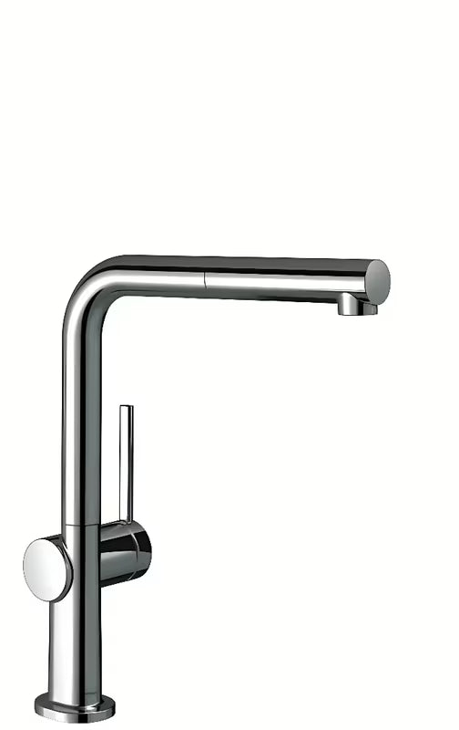 Chromová dřezová baterie Hansgrohe Talis s vytahovací sprškou a výtokem ve tvaru L