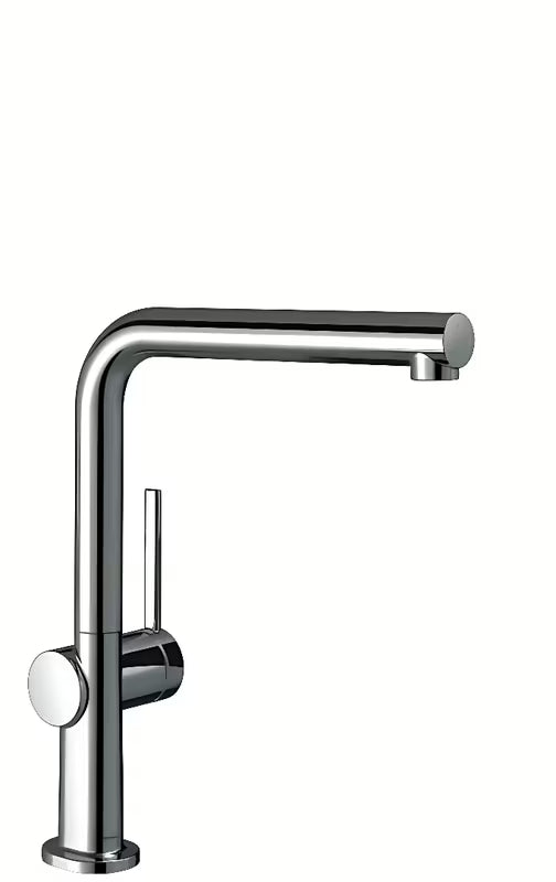Chrominis svirtinis virtuvinis maišytuvas Hansgrohe Talis s su pasukamu L formos snapu