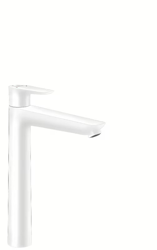 Hansgrohe Talis E vysoká umyvadlová baterie v matné bílé barvě bez výpusti