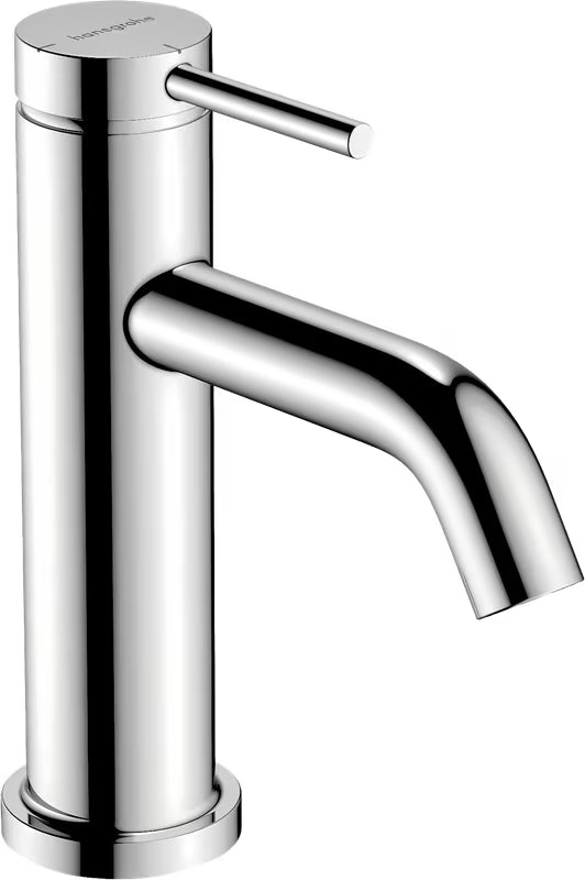 Chromová páková umyvadlová baterie Hansgrohe Tecturis S s technologií CoolStart a odtokovou soupravou s táhlem.