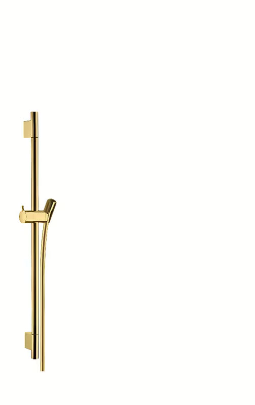 Sprchová tyč hansgrohe Unica S Puro 65 cm ve vzhledu leštěného zlata s hadicí 1,60 m