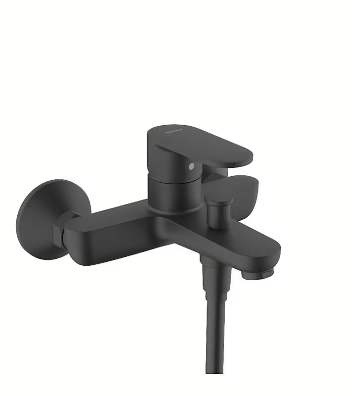 Hansgrohe Vernis Blend nástěnná páková vanová baterie v matné černé barvě