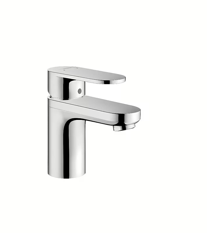 Kromirana jednoručna baterija miješalica za umivaonik Hansgrohe Vernis Blend s odvodom i s poteznom ručicom
