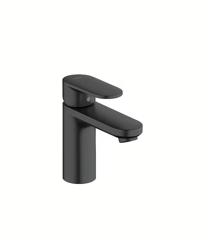 Umyvadlová páková baterie hansgrohe Vernis Blend 100 v černém matu s výpustí a táhlem