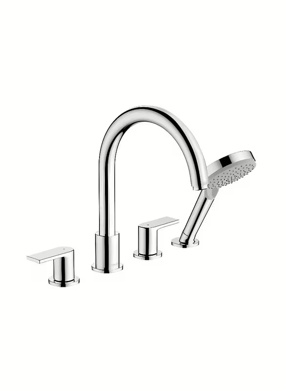 Hansgrohe Vernis Shape kohoutková vanová baterie na okraj vany v chromu se sprchovou hlavicí