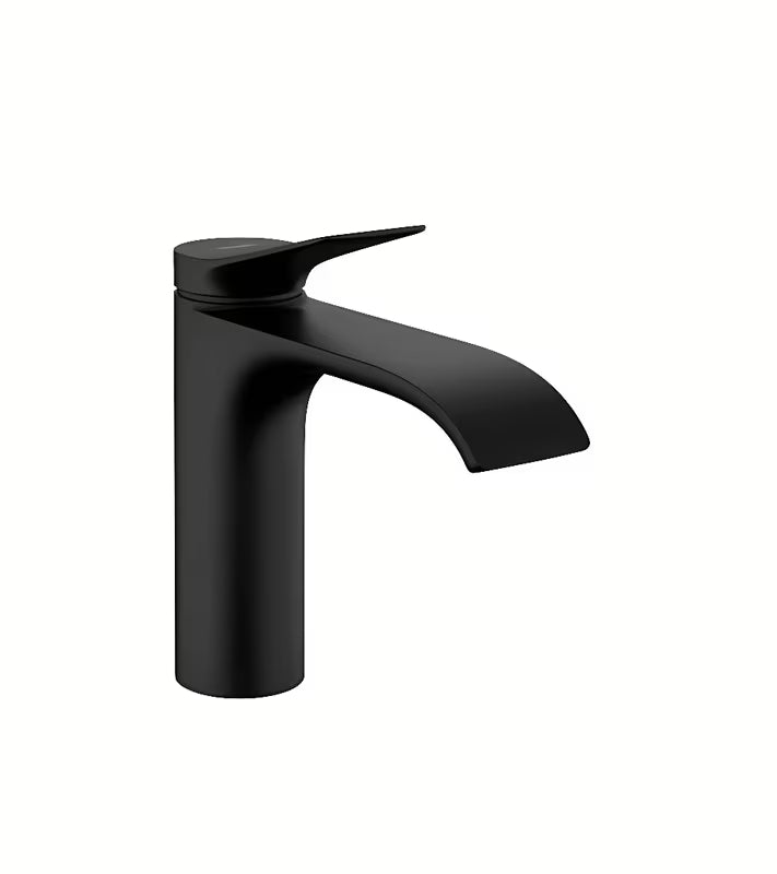 Hansgrohe Vivenis páková umyvadlová baterie s výpustí v černo-matném provedení.