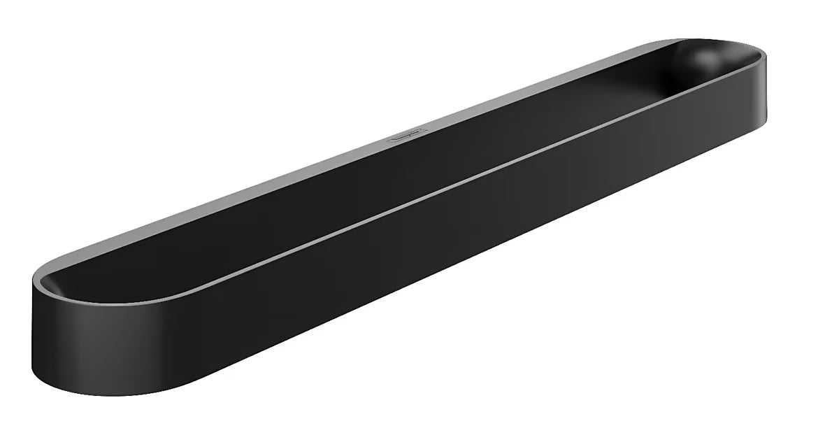 Hansgrohe wallstoris rankšluosčio laikiklis matinės juodos spalvos, pro montavimas klijuojant arba prisukant.