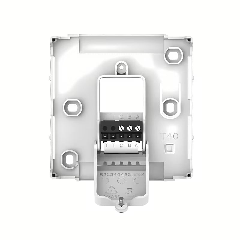 Bílý drátový digitální pokojový termostat Honeywell DT4 s LED displejem a dotykovými tlačítky