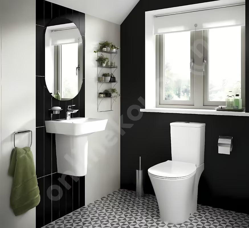 Bílé keramické umývátko Ideal Standard Connect Air 40x35 cm s hranatým minimalistickým designem