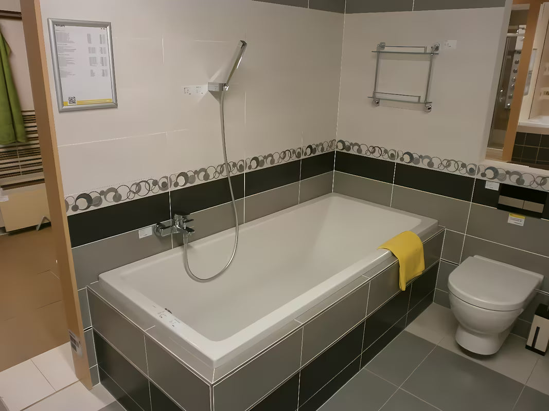 Obdélníková akrylátová vana Jika Cubito 180x80 cm s moderním hranatým designem