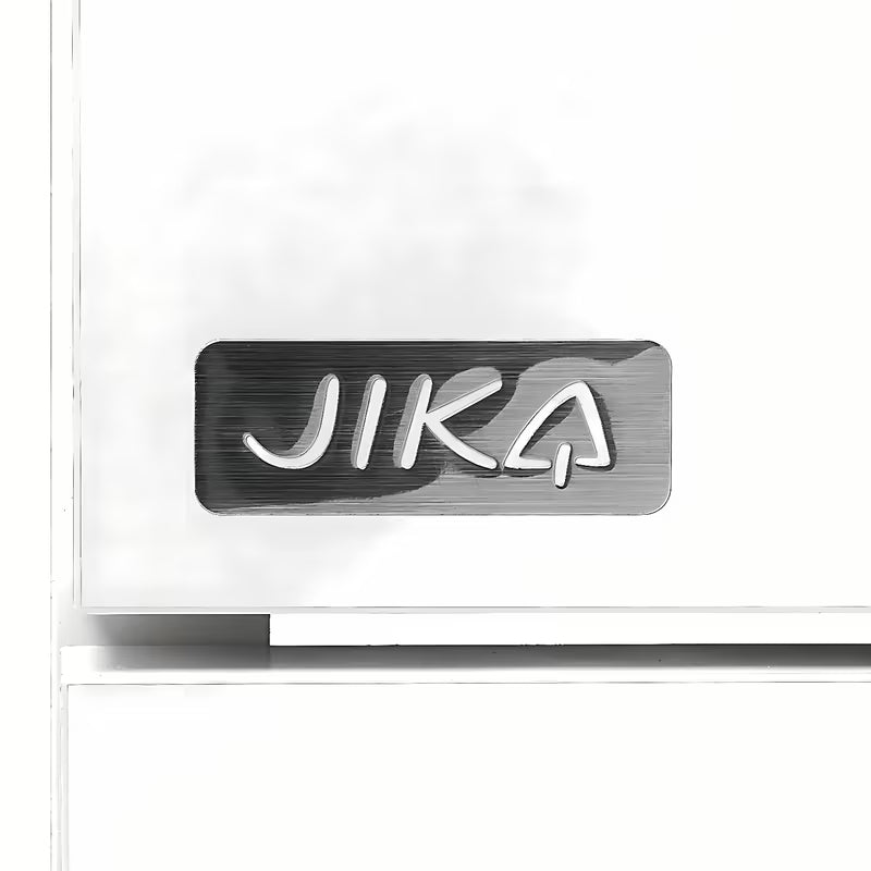 Bílá závěsná skříňka s keramickým umyvadlem Jika Plan se zásuvkami s plnovýsuvem