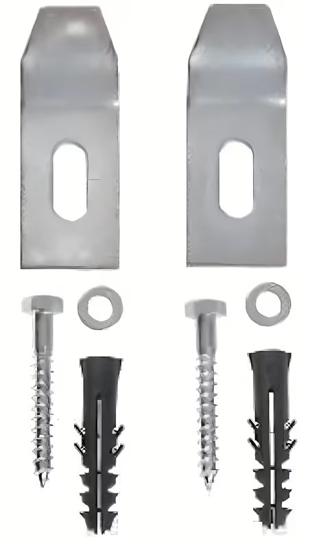 Instalační sada Jika pro montáž urinálů Domino a Korint na nosnou zeď s kovovými prvky pro pevné uchycení.