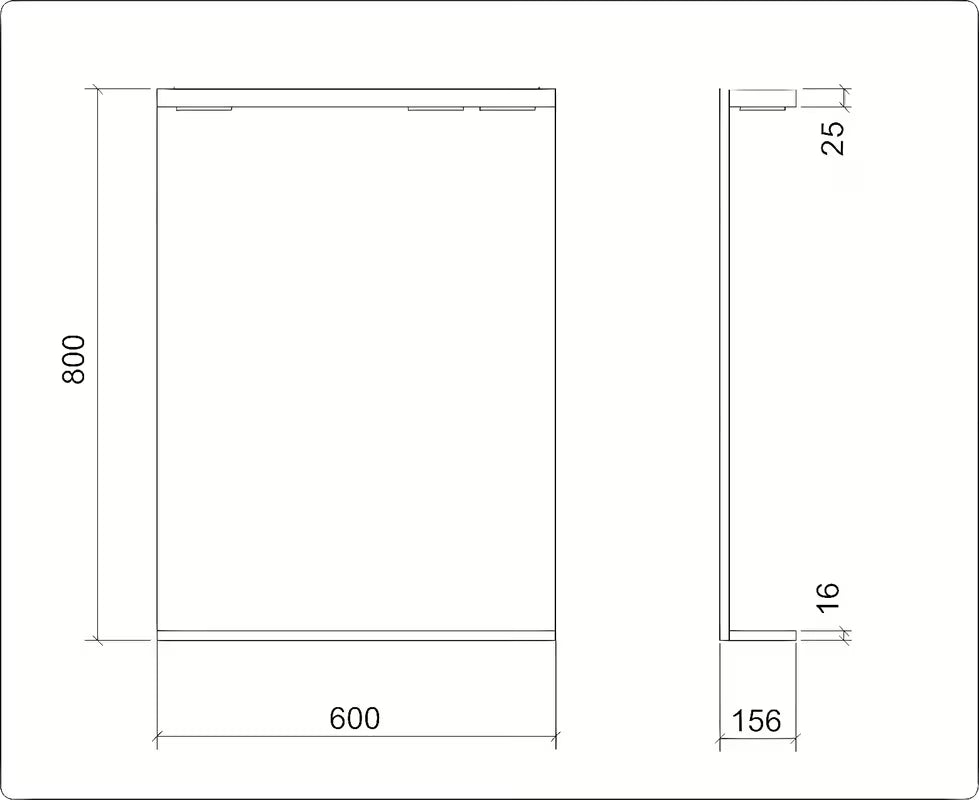 Obdélníkové LED zrcadlo Keramia Pro 60x80 cm s bílým rámem, orientace na výšku.