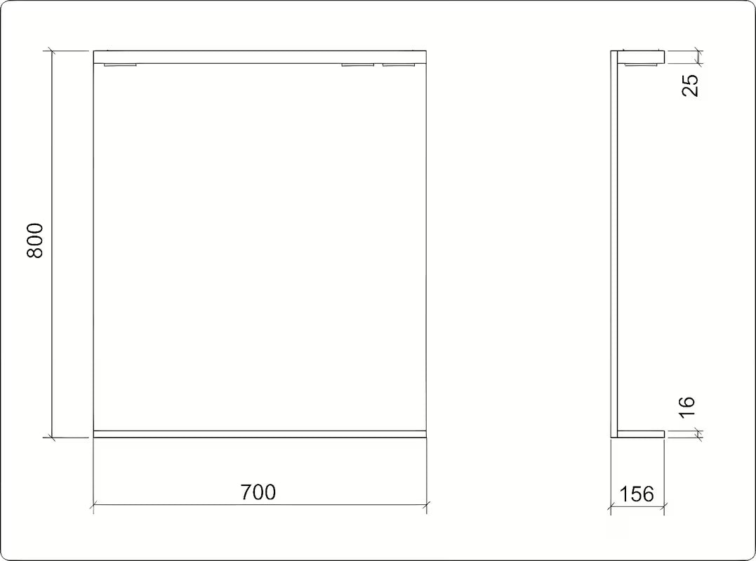 Obdélníkové LED zrcadlo Keramia Pro 70x80 cm v bílém rámu s krytím IP44, orientace na výšku.