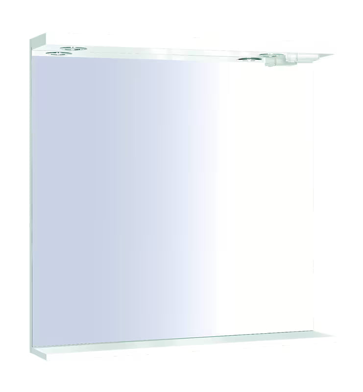 Keramia Pro obdélníkové LED zrcadlo 80x80 cm v bílém rámu s krytím IP44, orientace na výšku.