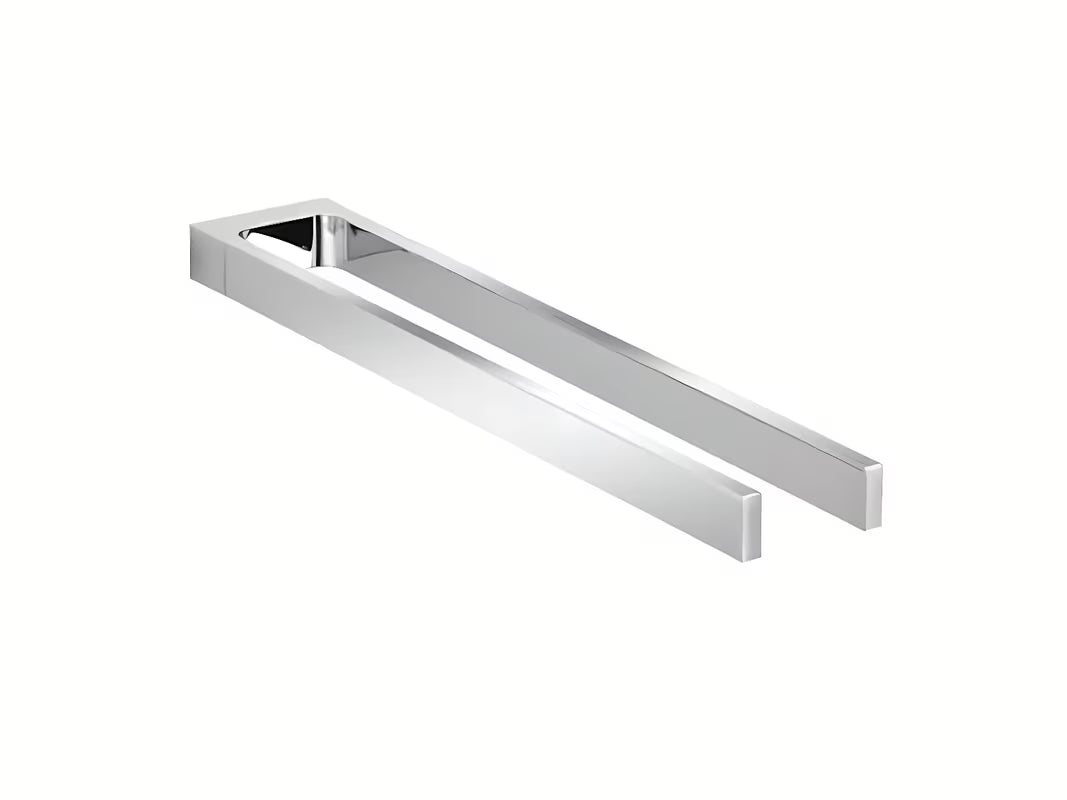 Chromový nástěnný dvouramenný držák ručníků Keuco Edition 11 v moderním designu