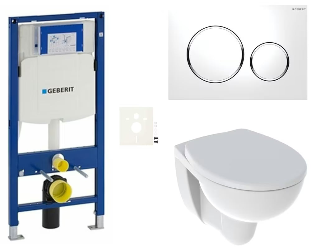 Závěsný WC set Kolo Rekord s podomítkovým modulem Geberit Duofix a sedátkem SoftClose