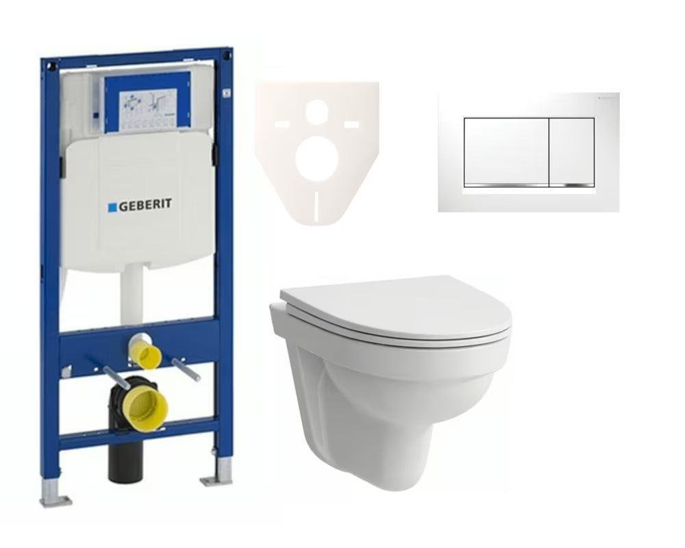 Závěsný WC set Laufen Pro Nordic s instalačním systémem Geberit Duofix pro moderní koupelnu