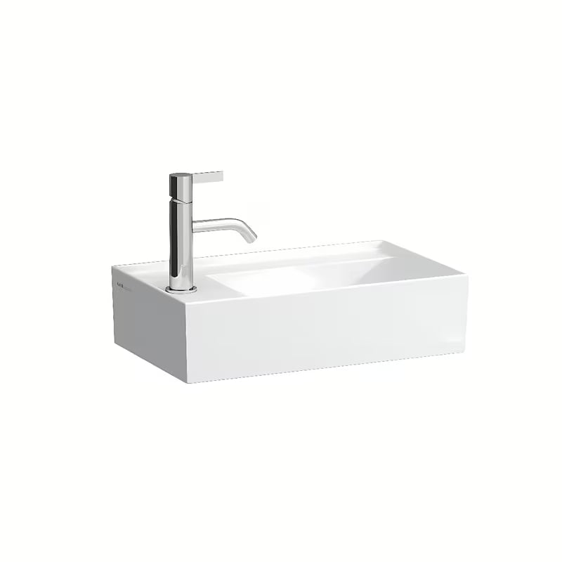 Bílé keramické umývátko Laufen Kartell 46x28 cm s povrchem se snadnou údržbou