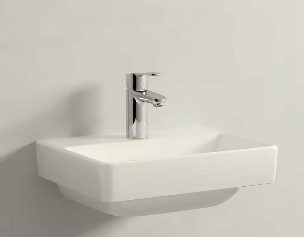 Bílé keramické umývátko Laufen Pro S 45 x 34 cm s otvorem pro baterii uprostřed