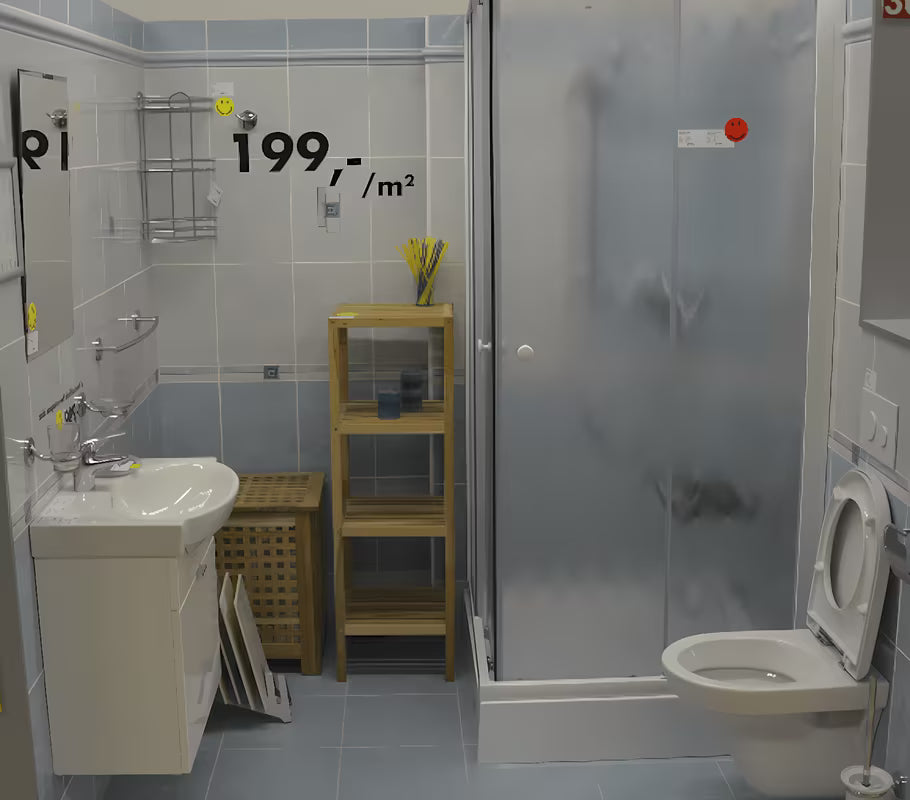 Chromová nástěnná polička se třemi patry do koupelny pro uložení kosmetiky