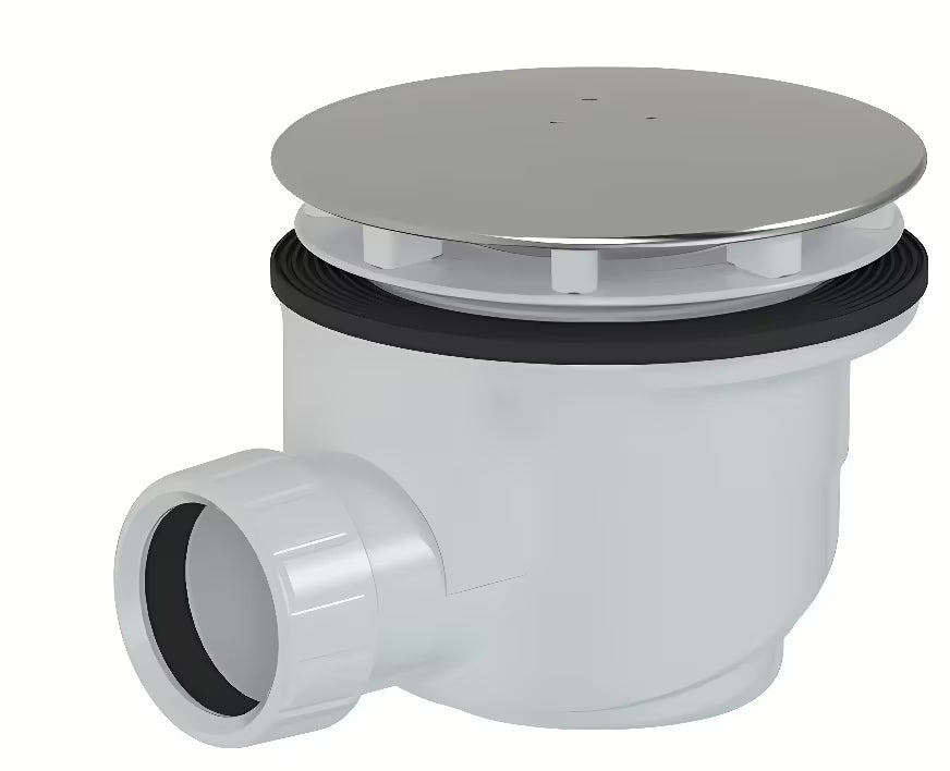 Sifon Multi ke sprchové vaničce 90 mm s chromovanou krytkou a horním čištěním