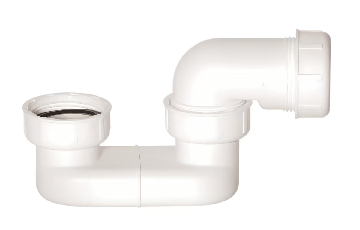 Bílý vanový sifon SIKO Multi 6/4x40 mm-B s matkami k vanovým automatům