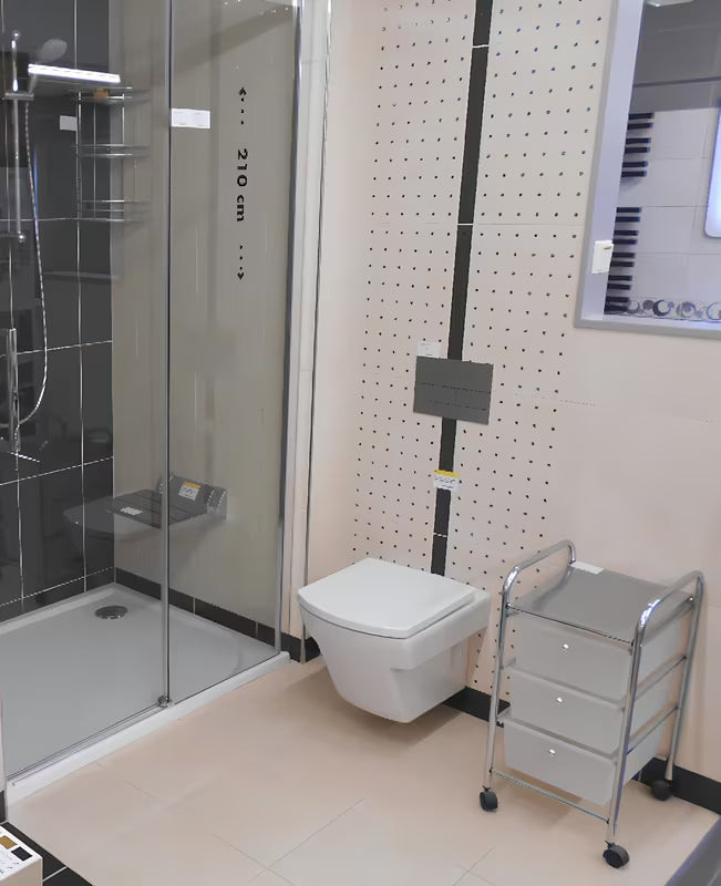 Multi Element Chrome vozík s kolečky se třemi odnímatelnými plastovými šuplíky do koupelny