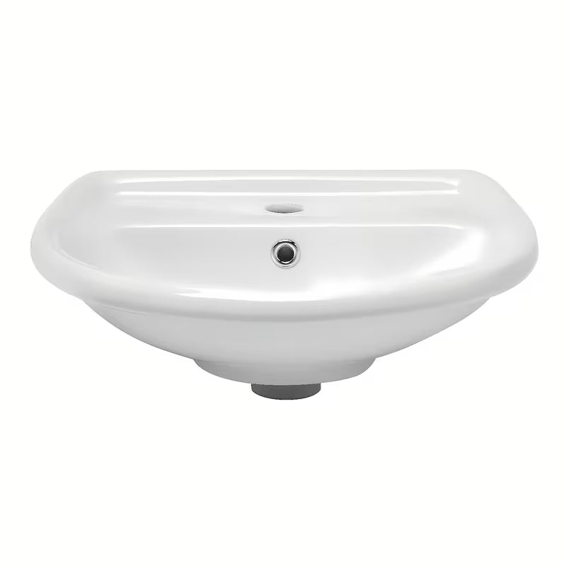 Bílé závěsné keramické umyvadlo Multi 50 x 39,5 cm s otvorem pro baterii uprostřed