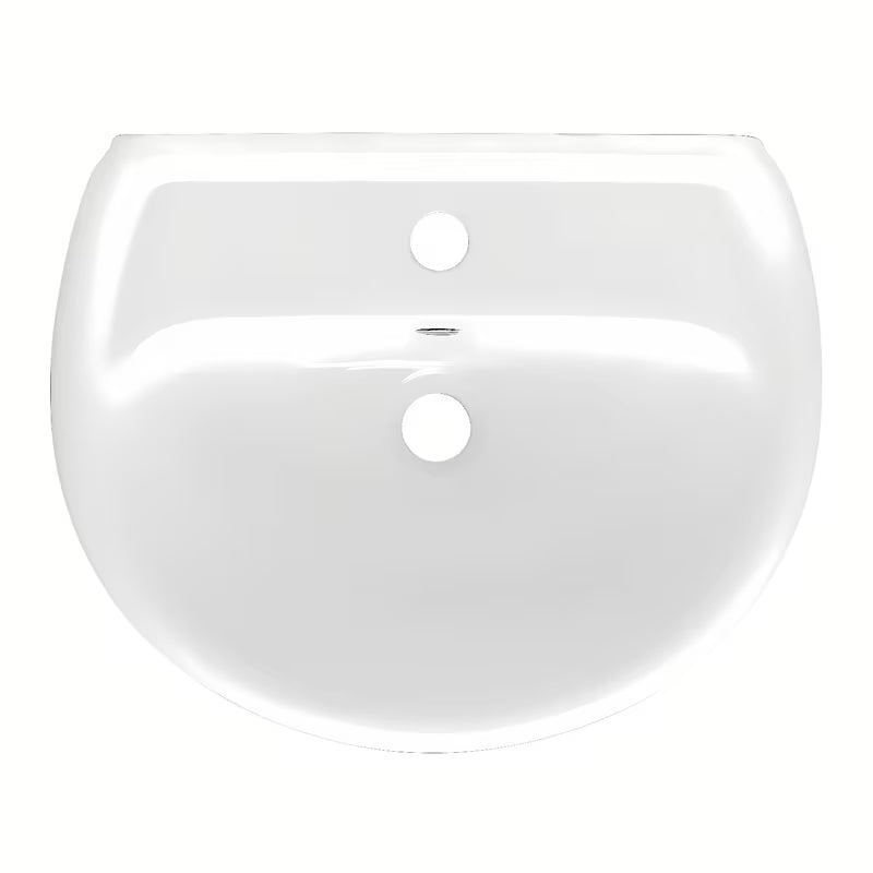 Bílé závěsné keramické umyvadlo Multi 50 x 39,5 cm s otvorem pro baterii uprostřed