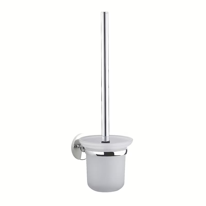 Elegantní WC štětka Multi Simple v chromovém provedení s nádobkou z matného skla