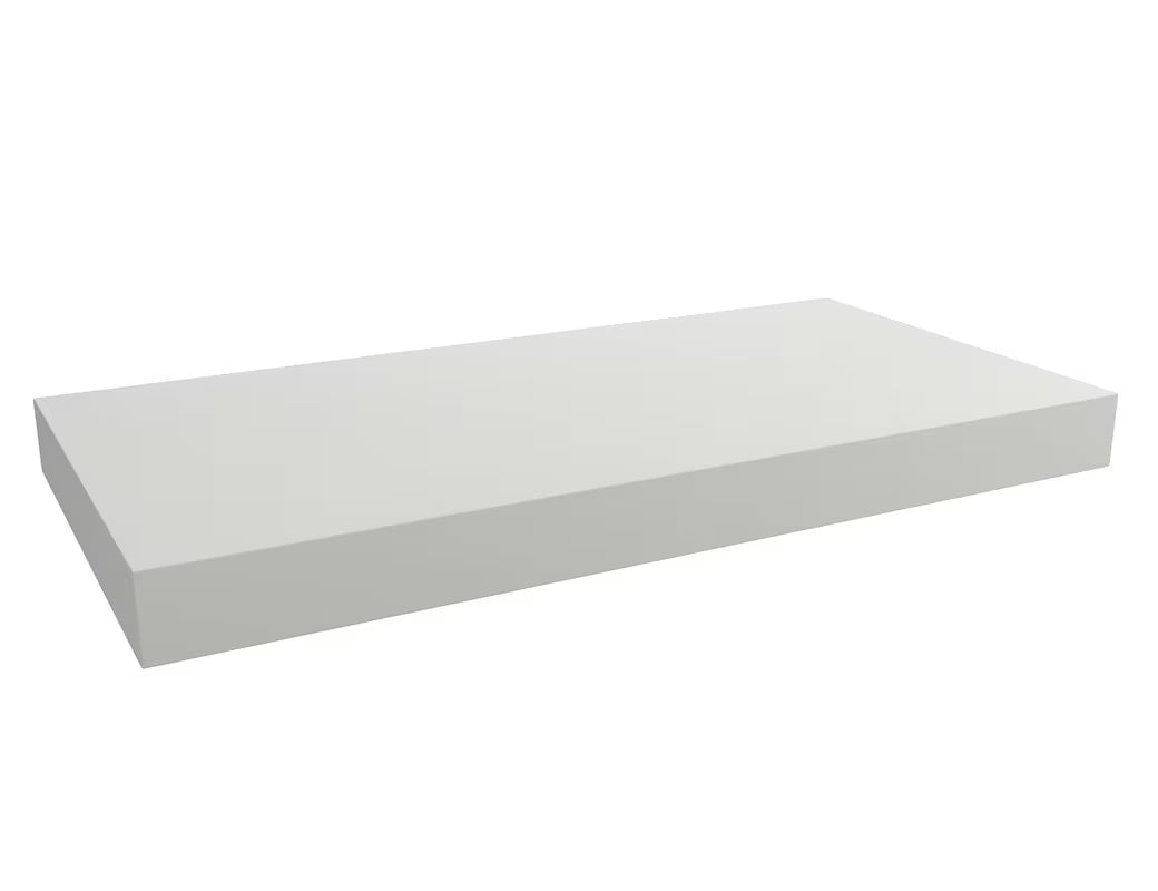 Závěsná deska pod umyvadlo Naturel Dolce v bílé matné barvě (white matt) o rozměru 100x50x8 cm.