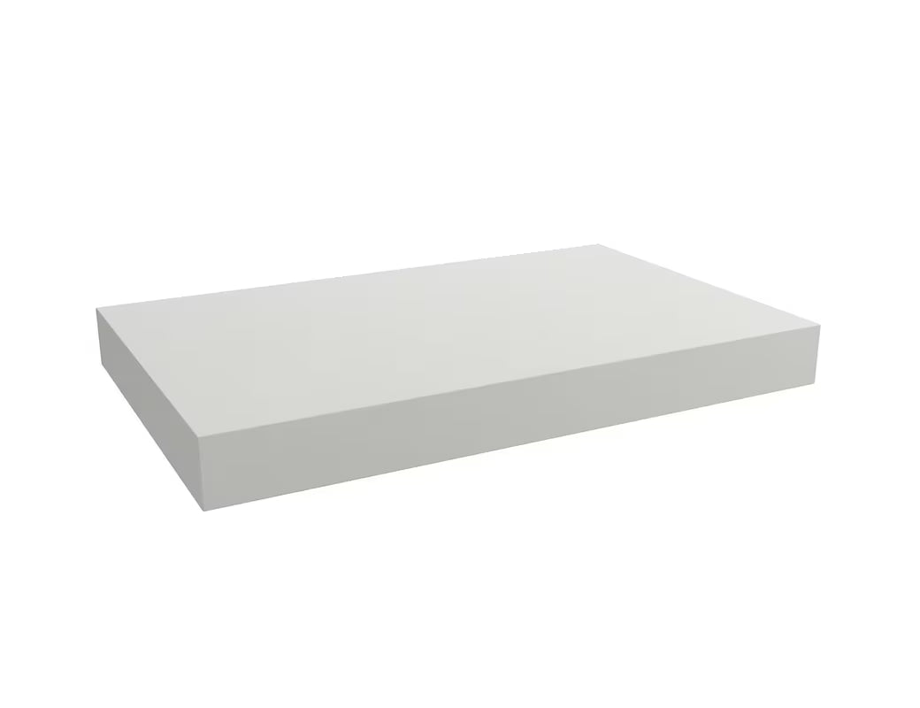 Naturel Dolce závěsná deska pod umyvadlovou mísu 80x50x8 cm v bílé matné (white matt)