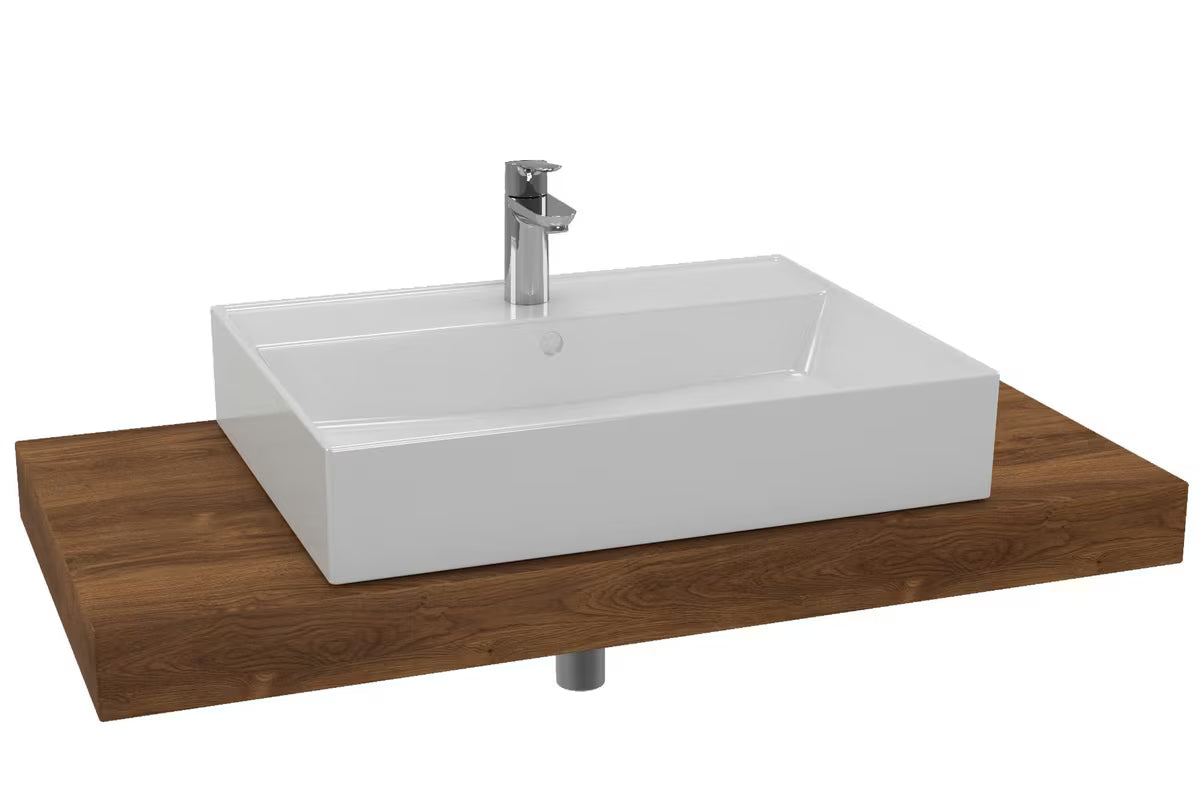 Koupelnová sestava Naturel Dolce 100x50 cm v dekoru dub charleston s umyvadlem, deskou a baterií