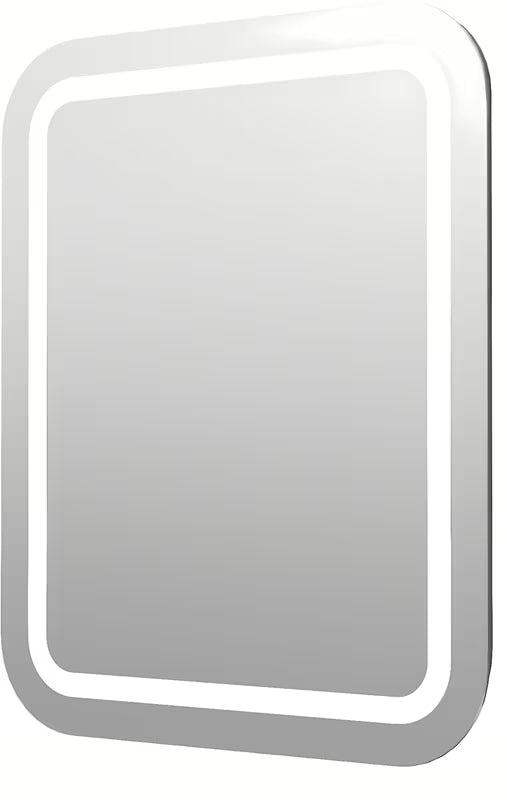 Obdélníkové koupelnové LED zrcadlo Naturel Iluxit 60x70 cm s vyhříváním proti zamlžení a senzorem