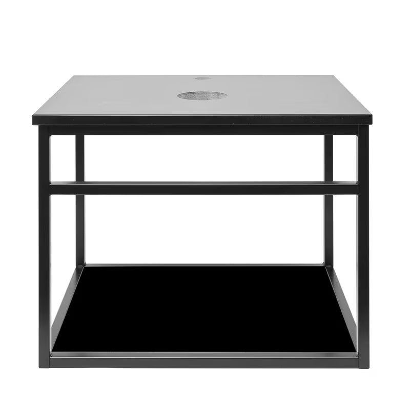 Černá skříňka s umyvadlem Naturel Industrial 59x45x45 cm s matnou policí a deskou z umělého kamene