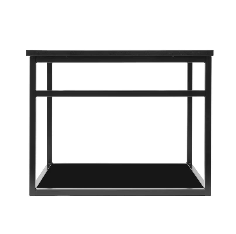 Černá skříňka s umyvadlem Naturel Industrial 59x45x45 cm s matnou policí a deskou z umělého kamene