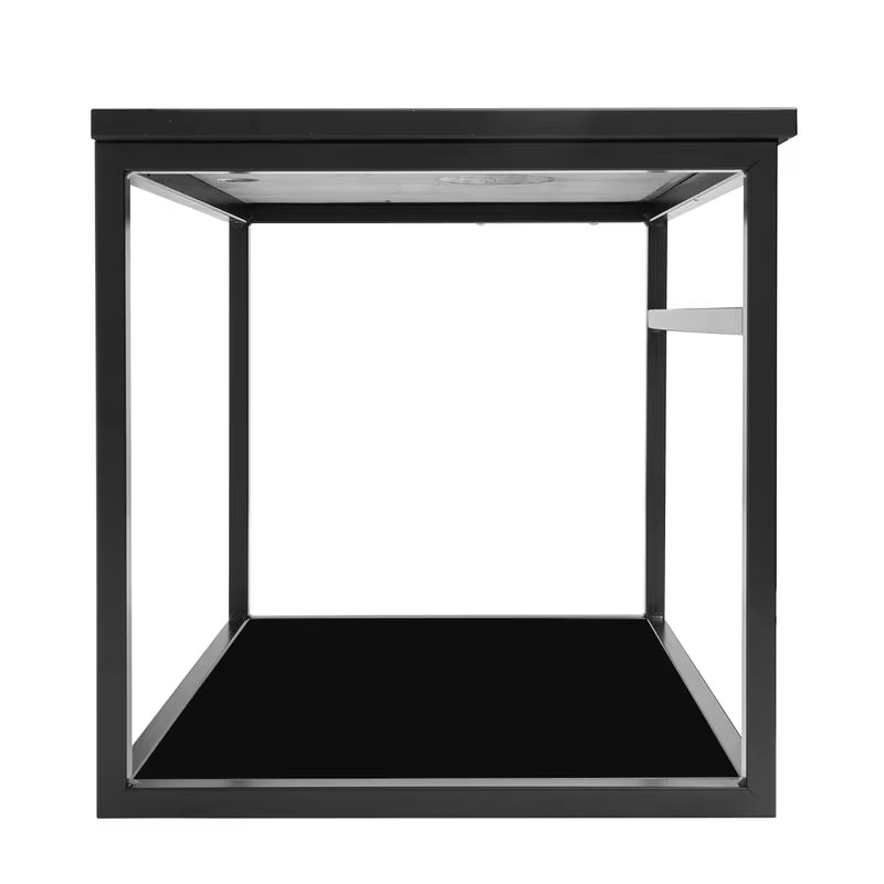 Černá skříňka s umyvadlem Naturel Industrial 59x45x45 cm s matnou policí a deskou z umělého kamene