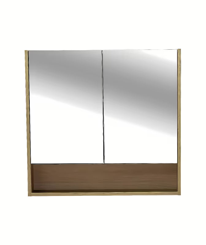 Zrcadlová skříňka Naturel Lucca 80x75 cm v dekoru dubu se zrcadlovými dvířky