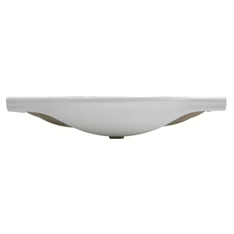 Bílé keramické nábytkové umyvadlo Naturel Pro 102 x 50 cm s otvorem pro baterii uprostřed