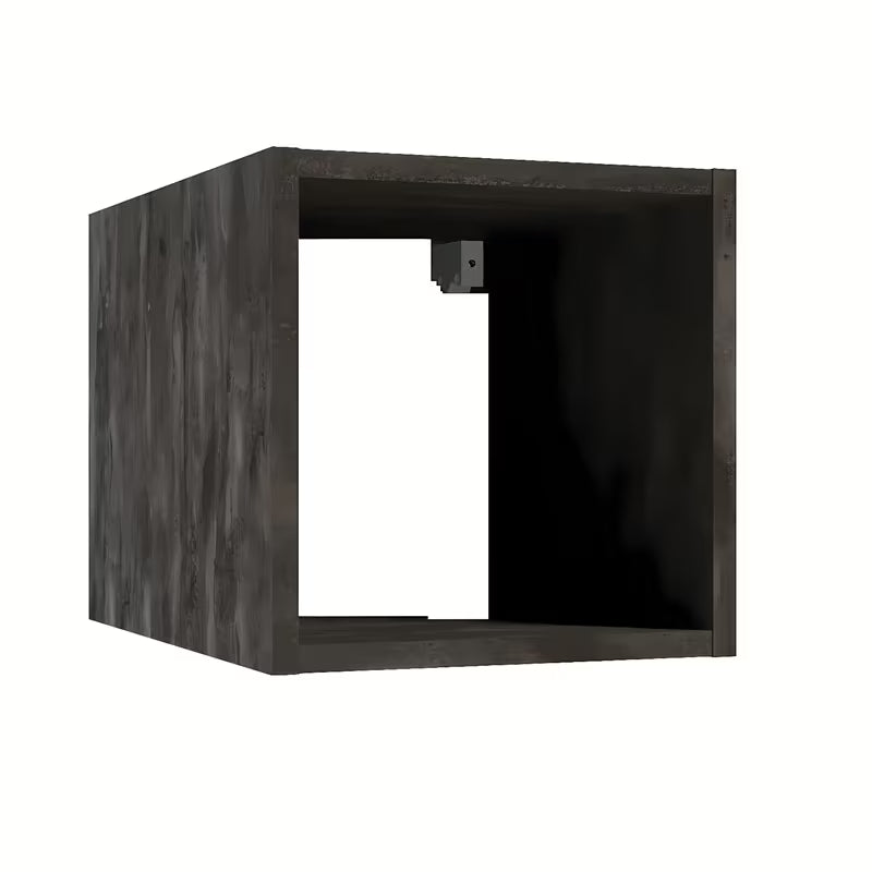 Černý závěsný policový box Naturel Stilla 30x30x44 cm do koupelny