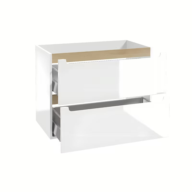 Bela viseča kopalniška omarica Naturel Stilla z dvema predaloma 80x60x45 cm