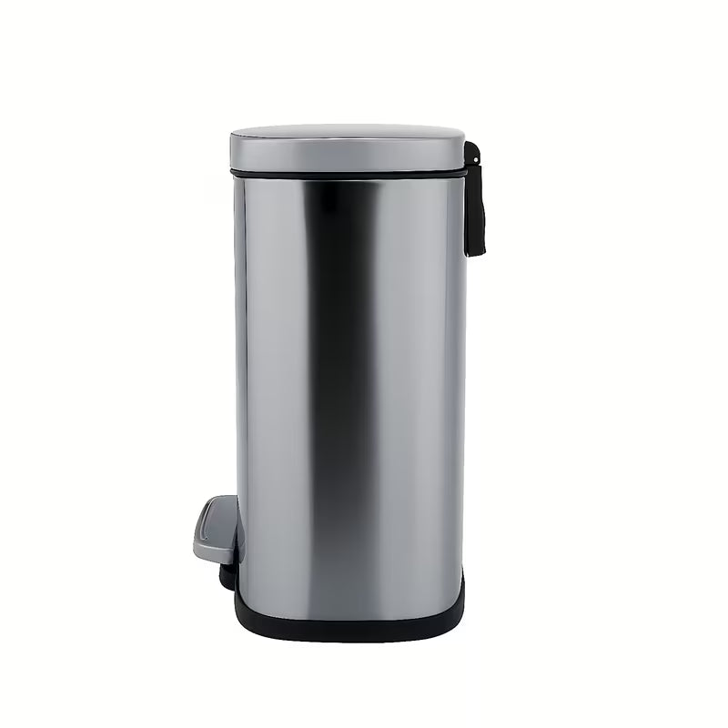 Šiukšliųdėžė Nimco matinio nerūdijančio plieno apdailos, su išimamu vidiniu kibirėliu, talpa 5 l.