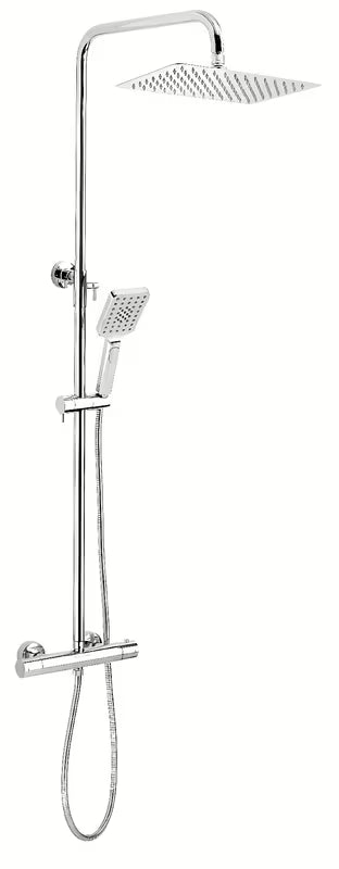 Novaservis Metalia 54 sprchový systém s termostatickou baterií v chromu s hlavovou sprchou 300x200 mm