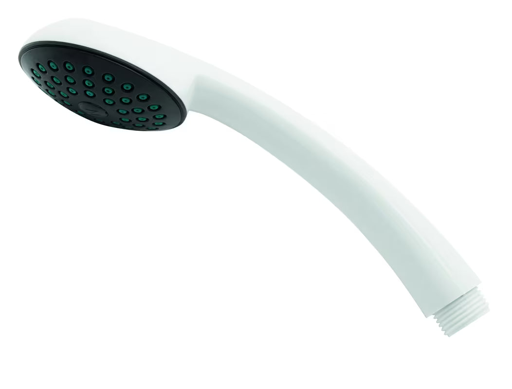 Bílá sprchová hlavice Novaservis Runova, ruční sprcha s 1 funkcí a průměrem 6,5 cm.