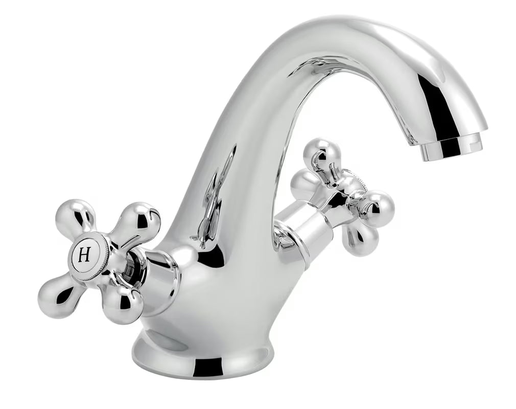 Novaservis Titania Retro II ventilna stojeća miješalica za umivaonik u krom izvedbi bez odvoda